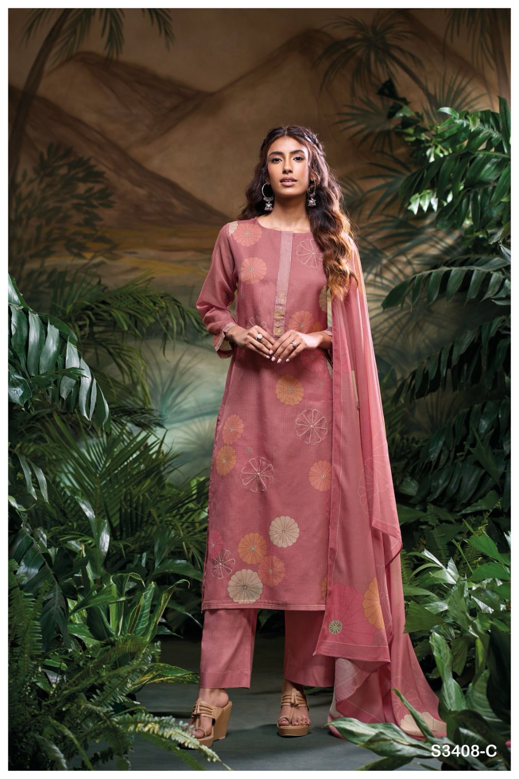 Navjot 3408 by Ganga Kota Printed Embroidered Salwar Suit Exporters In India