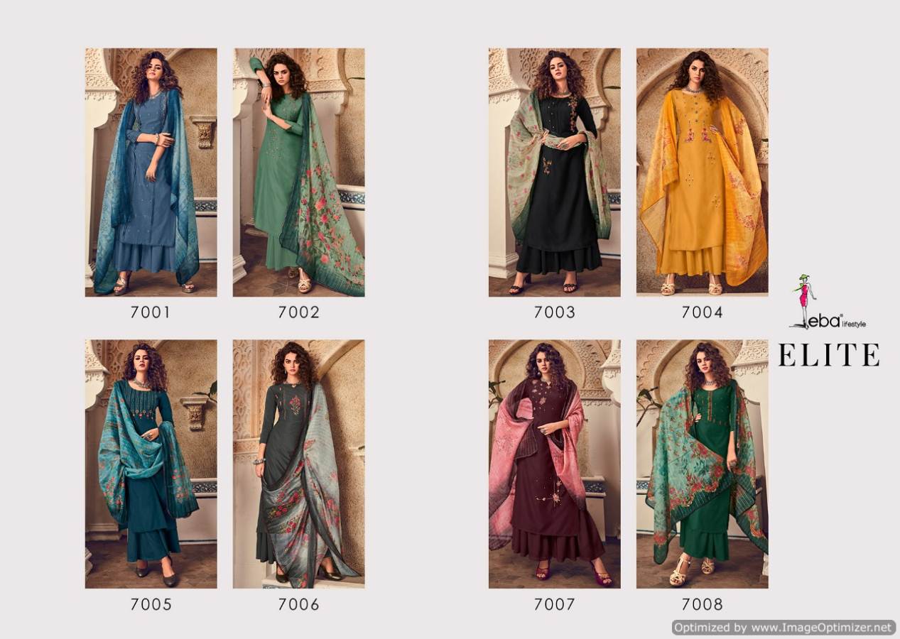 Eba Elite Latest Exclusive Collection Of Pure Maslin With Embroidery & Khatli Work Ready Made Salwar Suit 