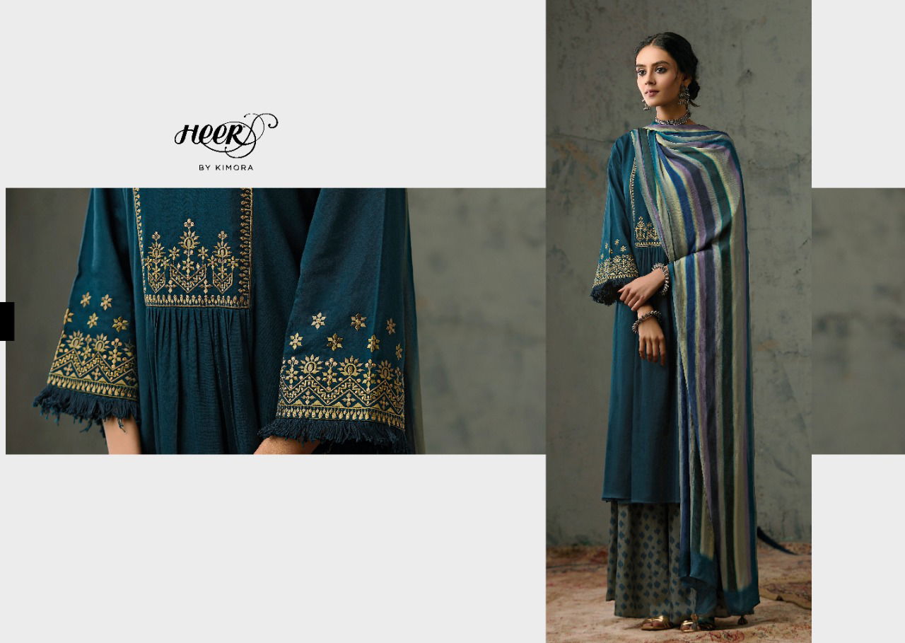 RIVAA JHANVI Latest Fancy Designer Heavy Casual Wear Jam Stain Embroidery Work Salwar Suit Collection