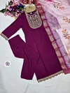 KF 121 Kalaai Viscose Rayon Kurti With Bottom Dupatta Suppliers In India