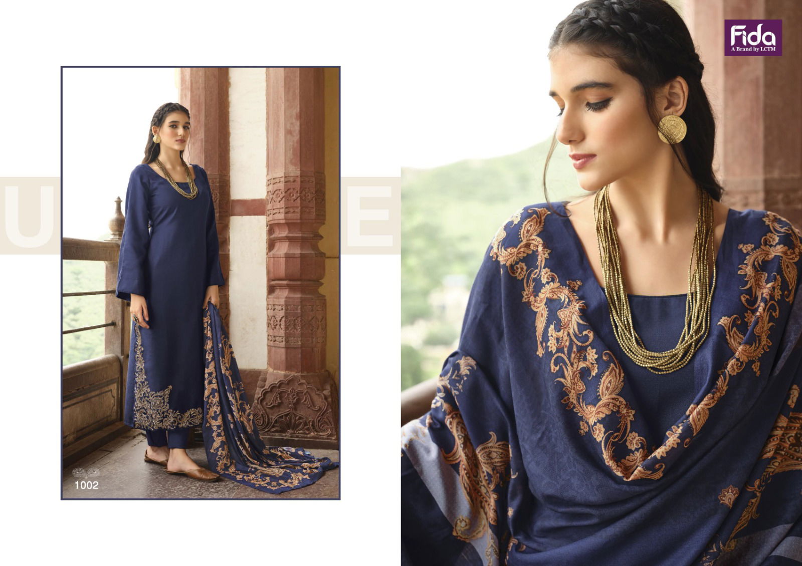 Fida Aliza 1 Embroidery Winter Wear Pashmina Dress Material
