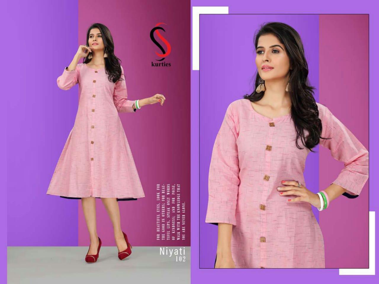 SS Niyati Latest Anarkali Style Three Fourth Hand Stylish Kurtis Collection  