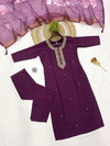 KF 5123 Kalaai Viscose Rayon Embroidery Kurti With Bottom Dupatta Orders In India
