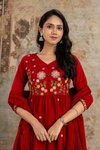 Naisha K 334 Mulmul Cotton Embroidered Kurti With Pant Dupatta Online Wholesale