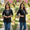 Naisha K 413 Cotton Flax Embroidery Work Casual Wear Top Wholesale In India