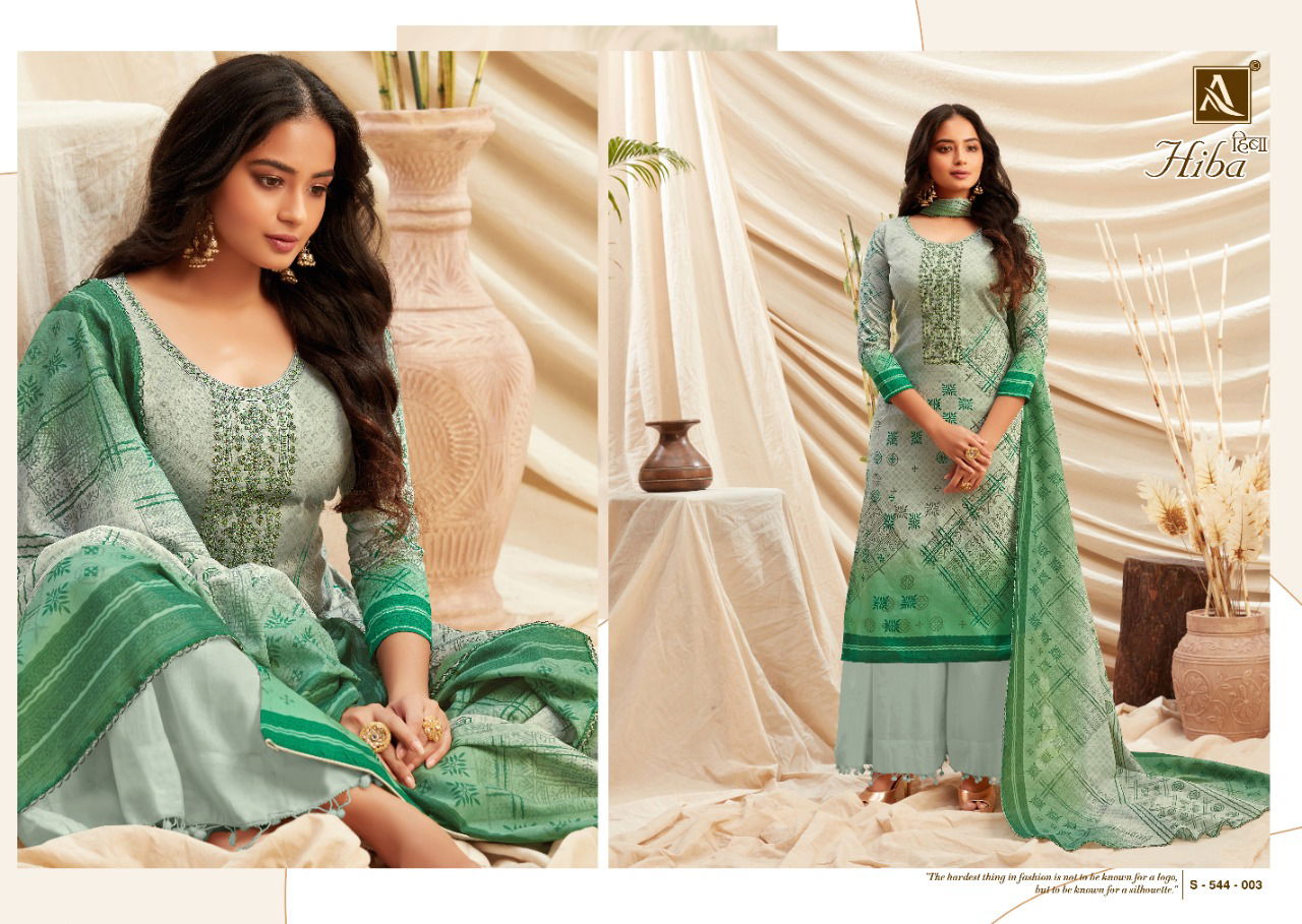 Alok Hiba Fancy Casual Wear Pure Jam Digital Style Print with Fancy Thread Embroidery and Swarovski Diamond Work Designer Dress Material
