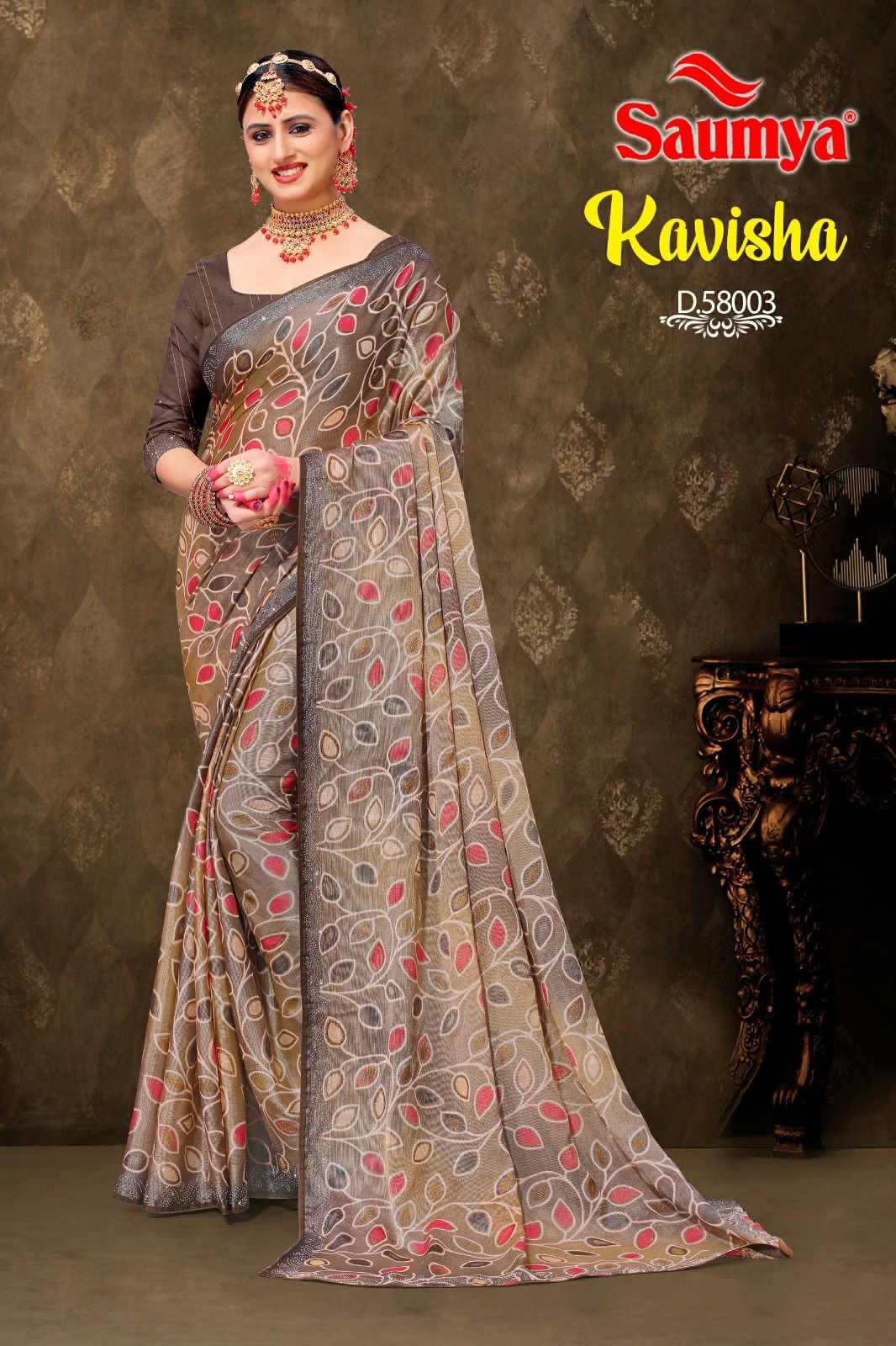 Kavisha By Saumya Chiffon Brasso Saree Catalog
