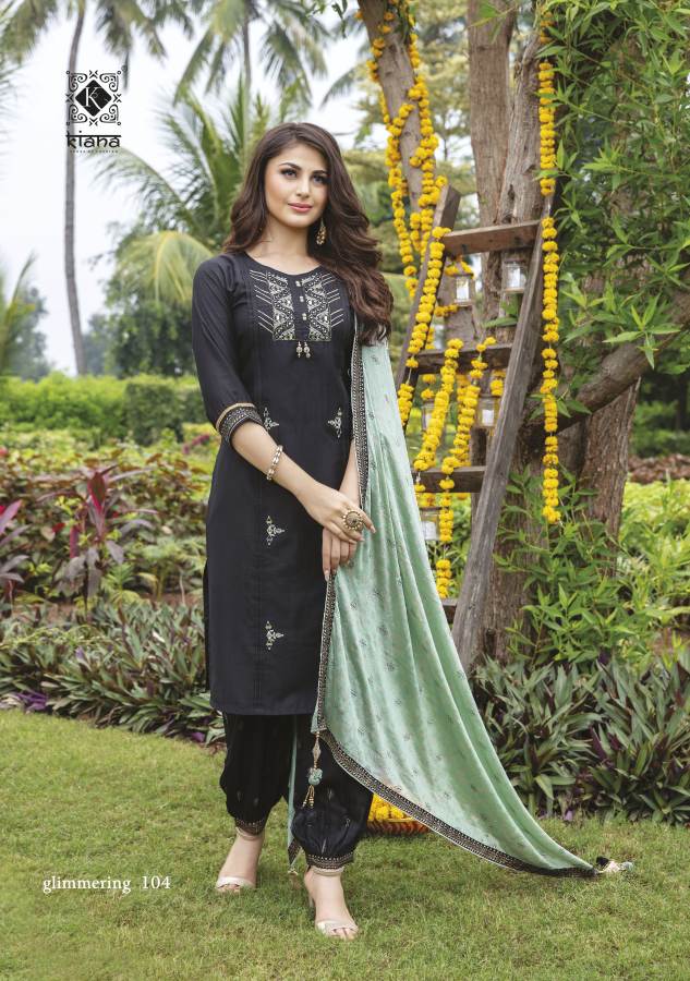 Kiana Glimmering Maslin Designer Festive Wear Ready Made Dress Collection