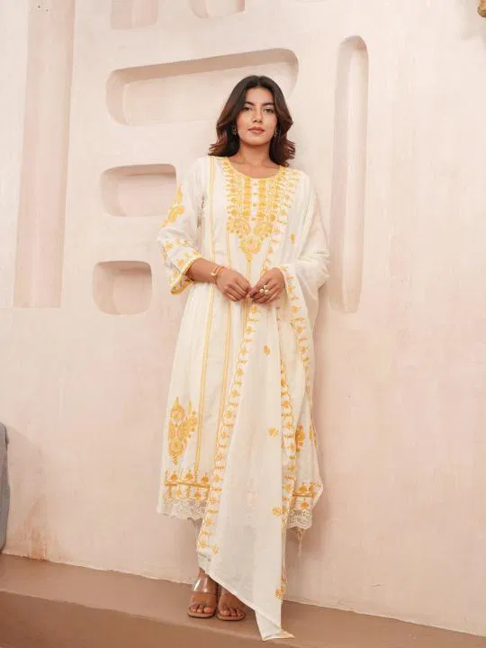 Anarkali Concept By Psyna Cotton Readymade Traditional Dress