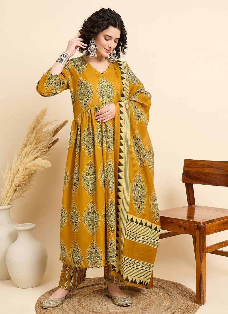 Dhruvi 286 Rayon Printed Kurti With Bottom Dupatta Wholesale Price In Surat