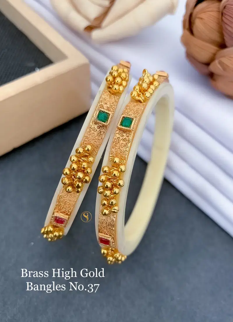 Designer Antique High Gold Plated Fancy Bangles Catalog
