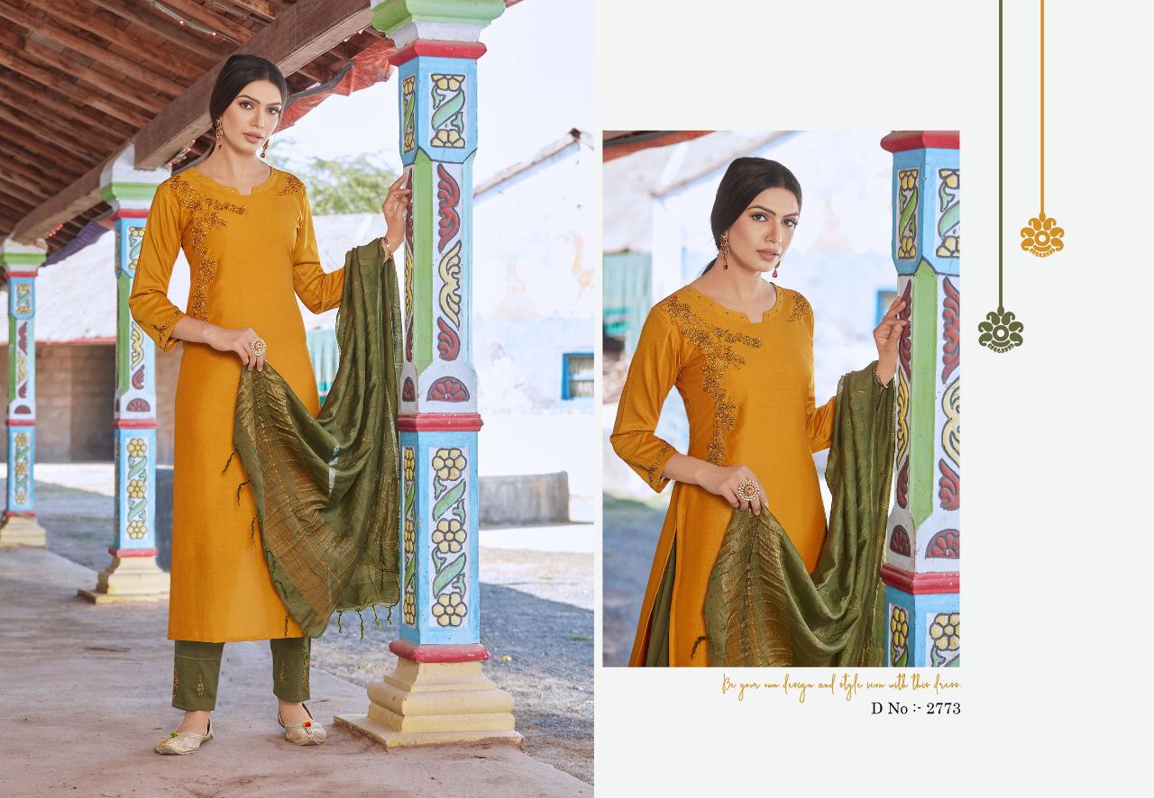 Rangoon Foram Latest Fancy Designer Feative Wear Chinon With Value Adition Work Long Kurti Readymade Collection
