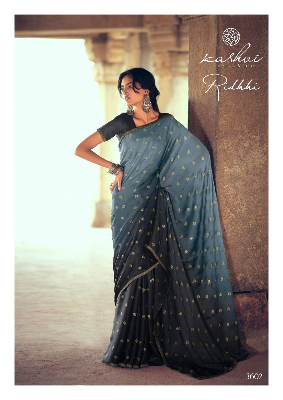 Kashvi Riddhi Latest Fancy Designer Silk Heavy Festive Wear Saree Collection

