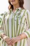 Naisha K 264 Stylish Stipe Pattern Cotton Cord Sets Online Wholesale