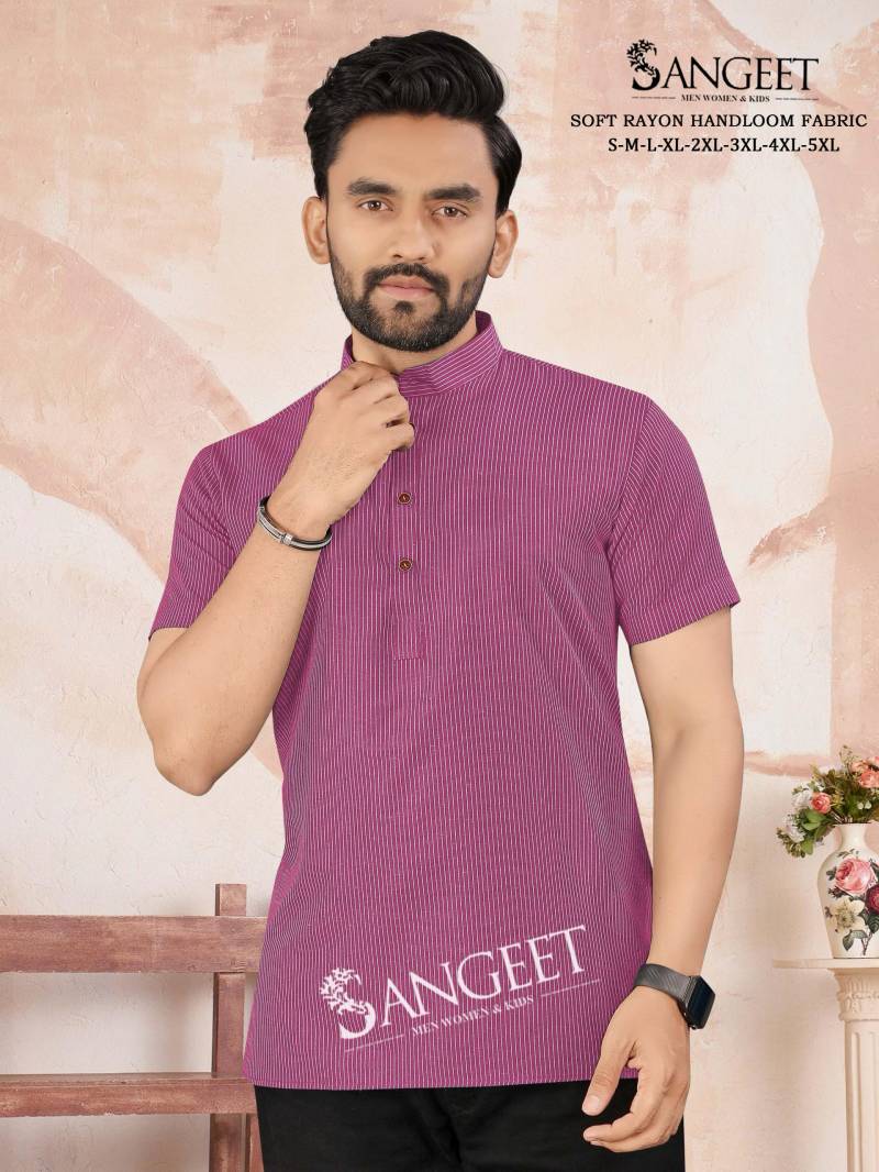 Sangeet Soft Rayon Handloom 2 Mens T Shirt Manufacturer In Surat