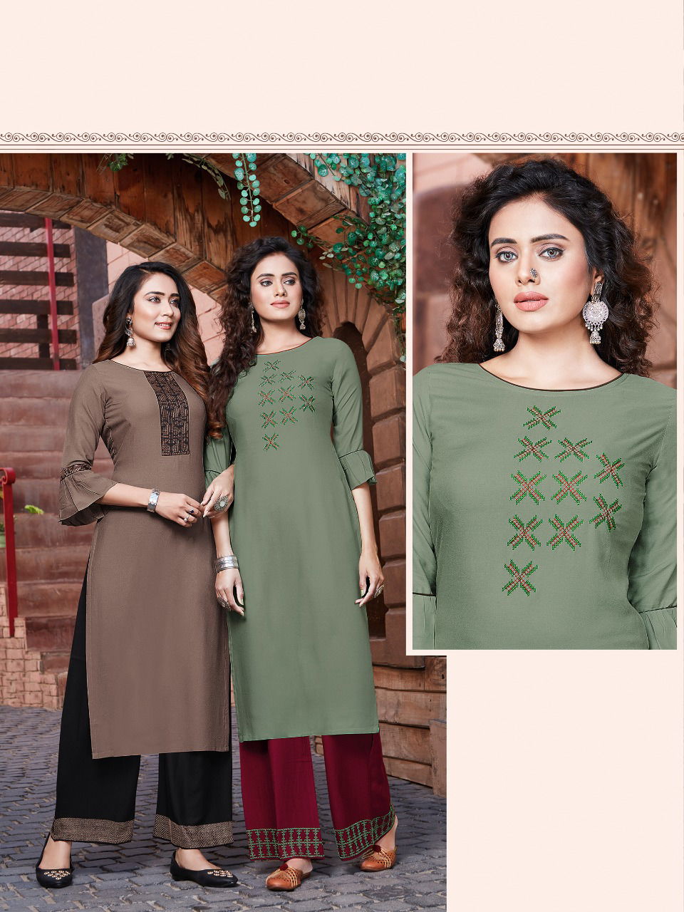 Manas Anishka 6 Latest Fancy Designer Rayon With Embroidery Ethnic Wear Kurti With Bottom Collection
