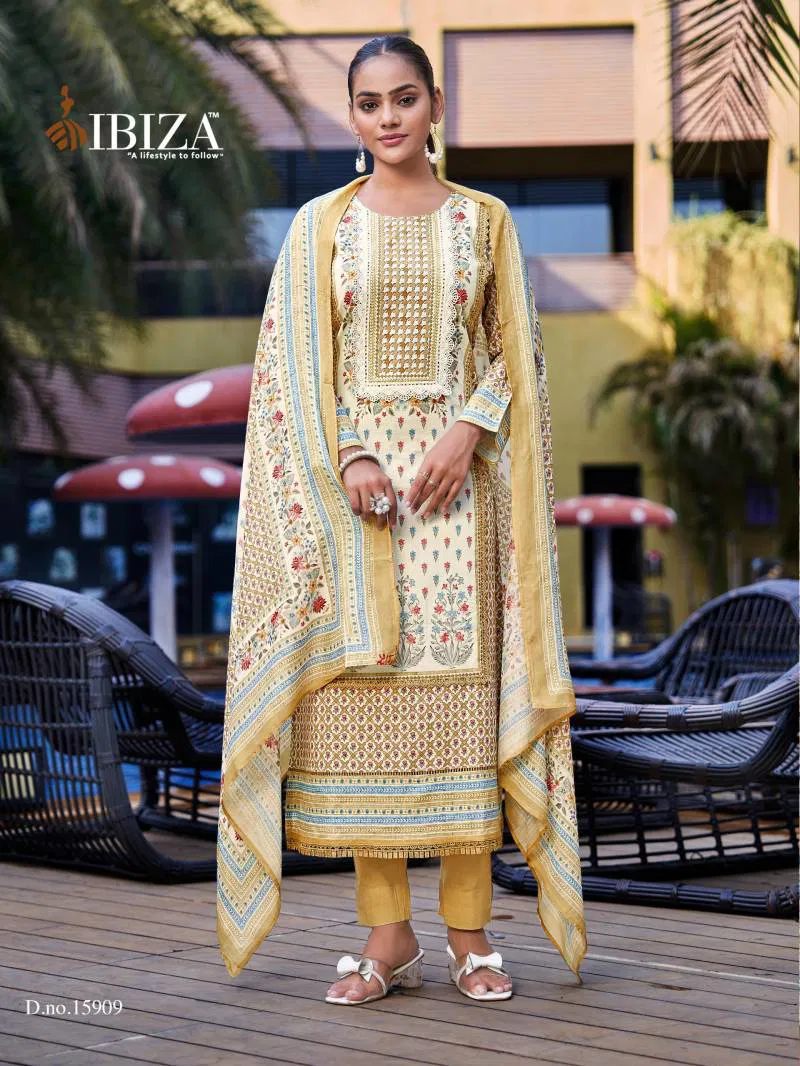 Royal Orchid By Ibiza Lawn Cotton Digital Printed Salwar Kameez Wholesale Market In Surat