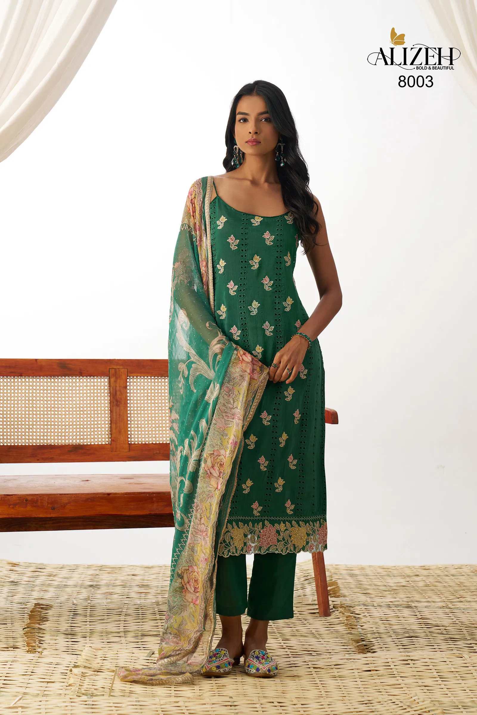 Swara By Alizeh Organza Designer Kurti With Bottom Dupatta Suppliers In India