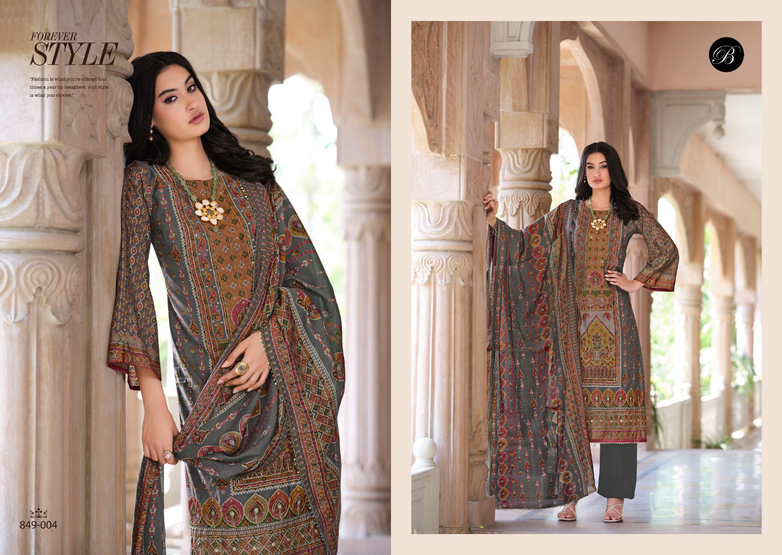 Nusrat Vol 5 By Belliza Modal Viscose Printed Dress Material Orders In India