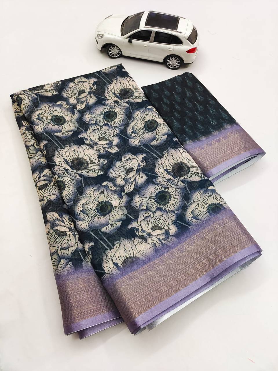 Mg 235 Manglaya Linen Printed Saree Catalog