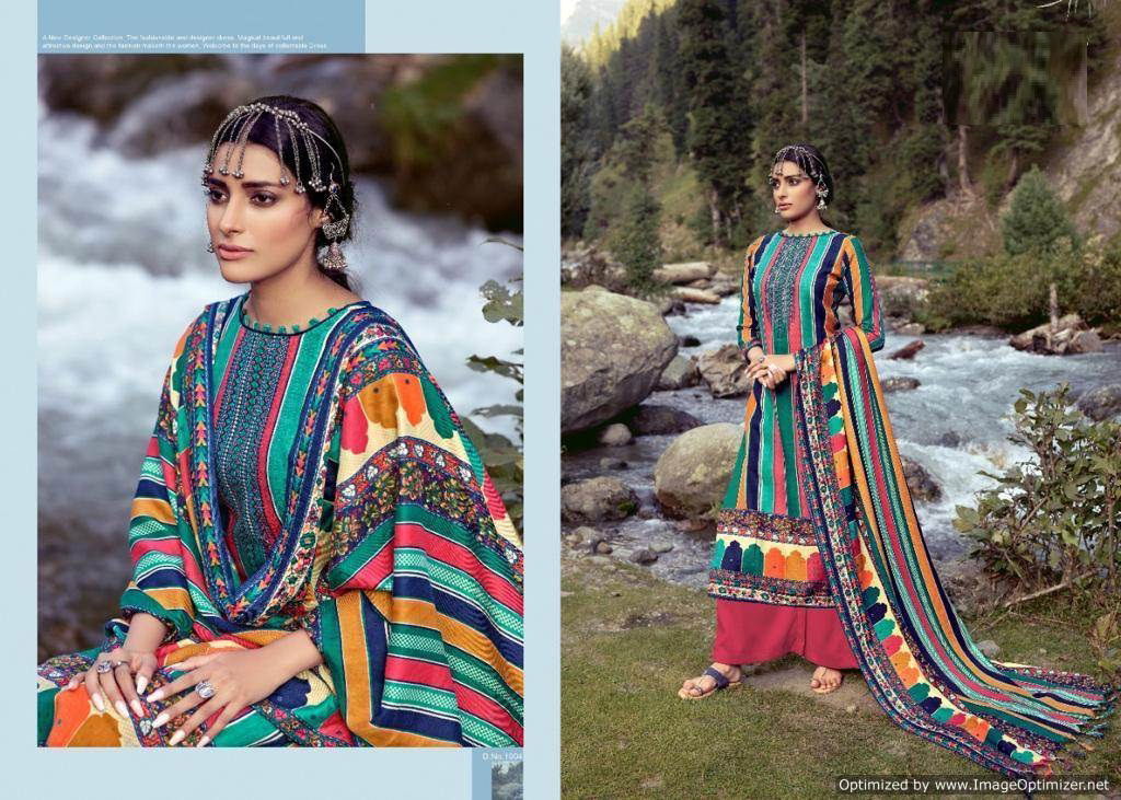 Silky Winter Collection Designer Printed Pashmina Jacquard Dress Material With Twill Shawl Printed Dupatta