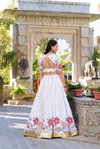 White Colour Georgette White Premium Wedding Lehenga Collection Taraa L 1413
