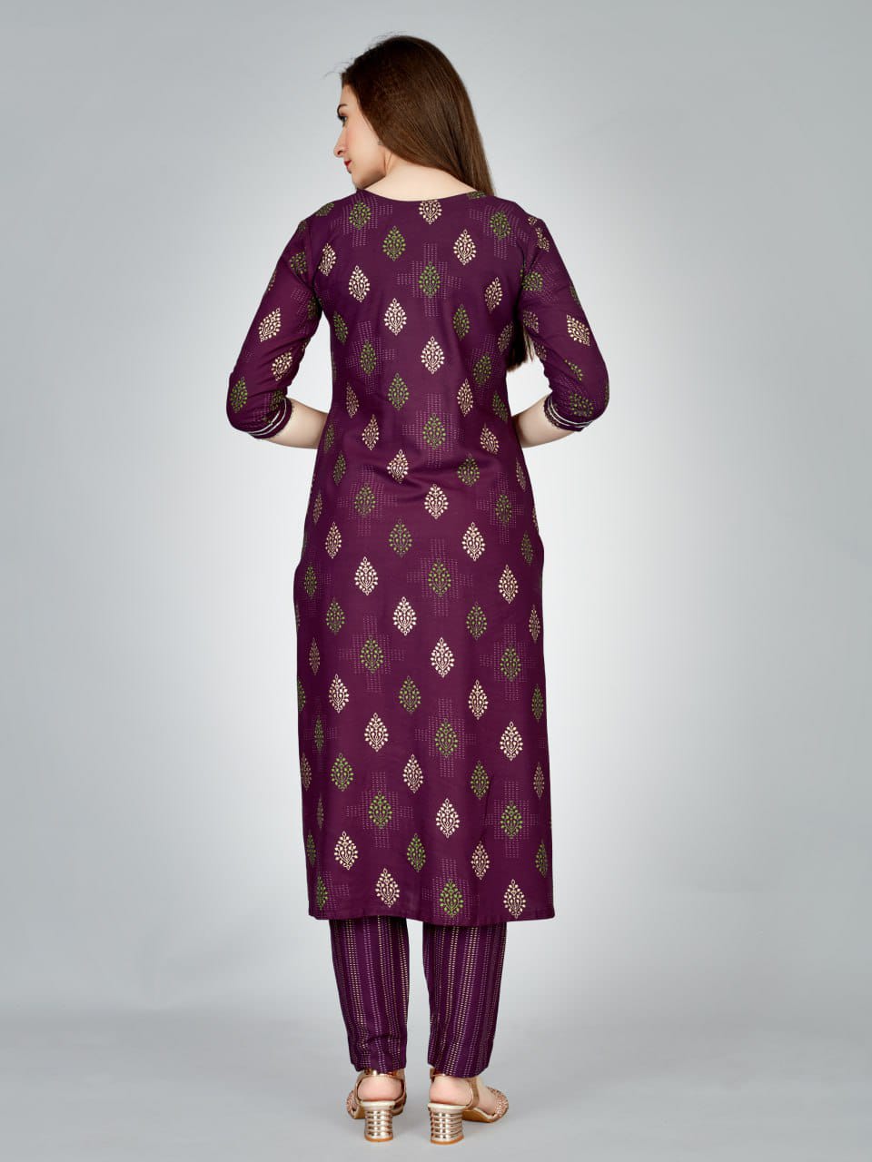 Radhika 1 Heavy Rayon Foil Printed Embroidery Kurti With Bottom Wholesale Shop In Surat
