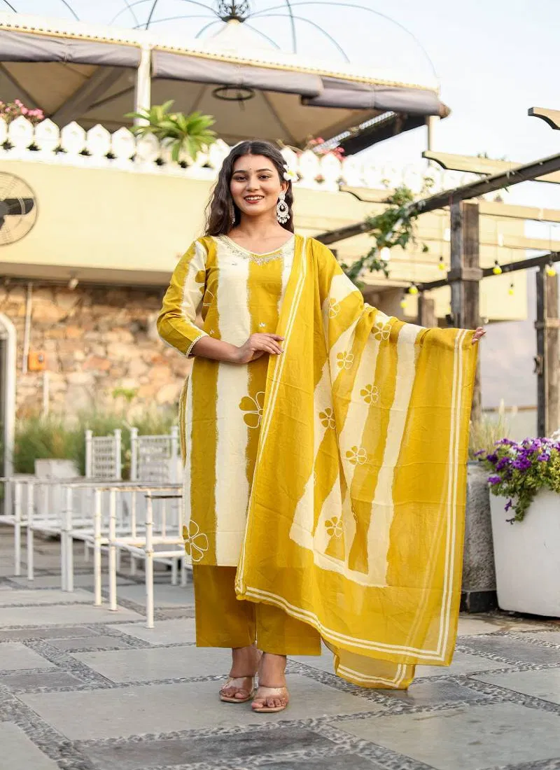 Tanyaa P 270 Cotton Wholesale Kurti With Bottom Dupatta Orders In India