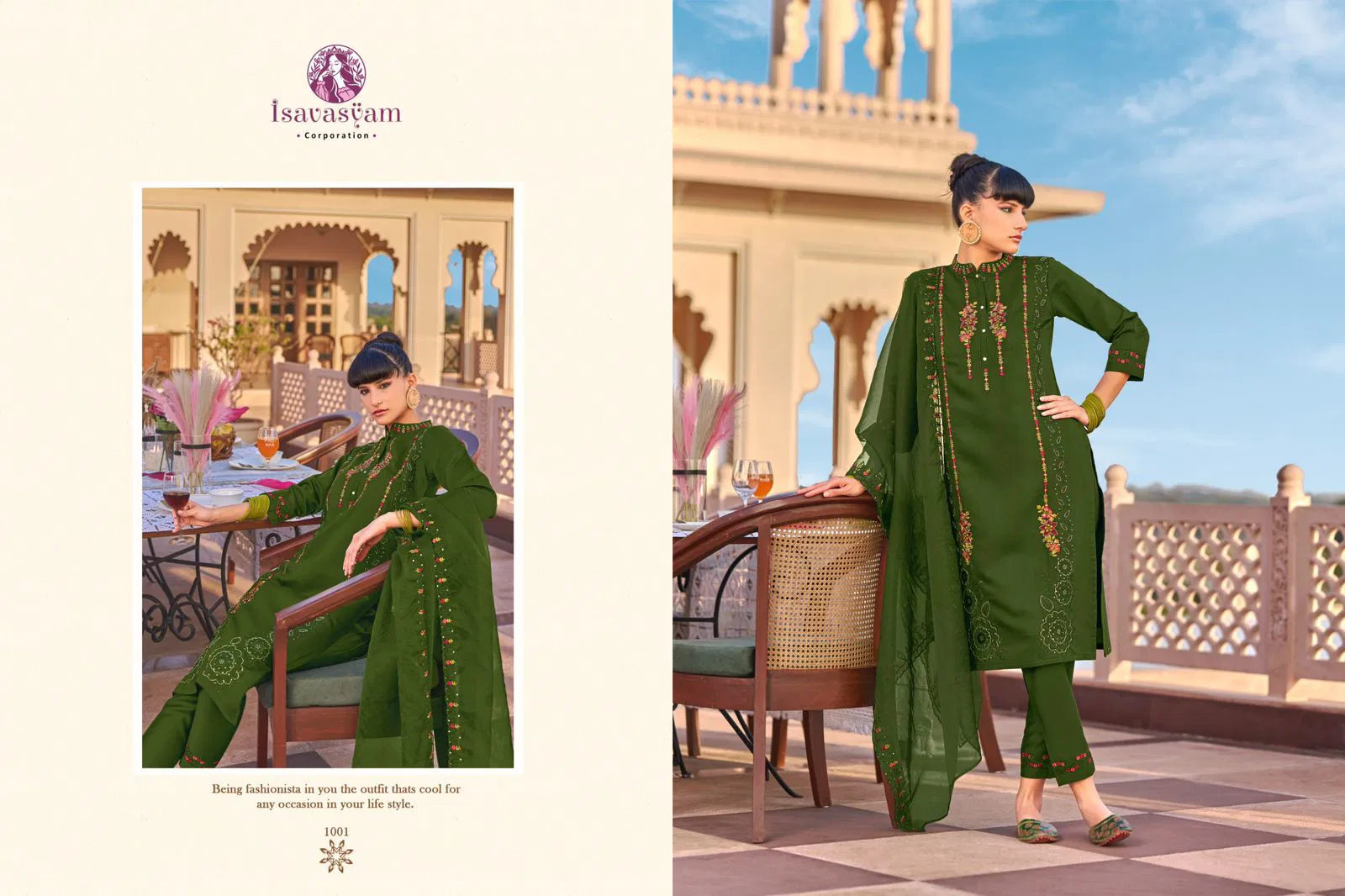 Armani By Isavasyam 1001 To 1006 Series Wholesale Kurti With Bottom Dupatta in India