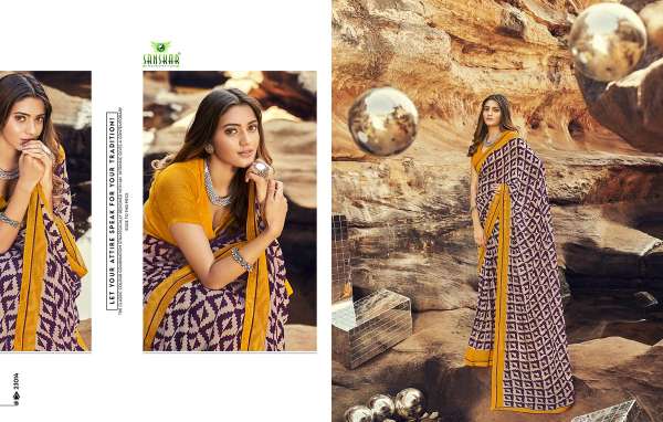 Sanskar Once more Latest Fancy Casual Wear Pure Georgette Printed Sarees Collection