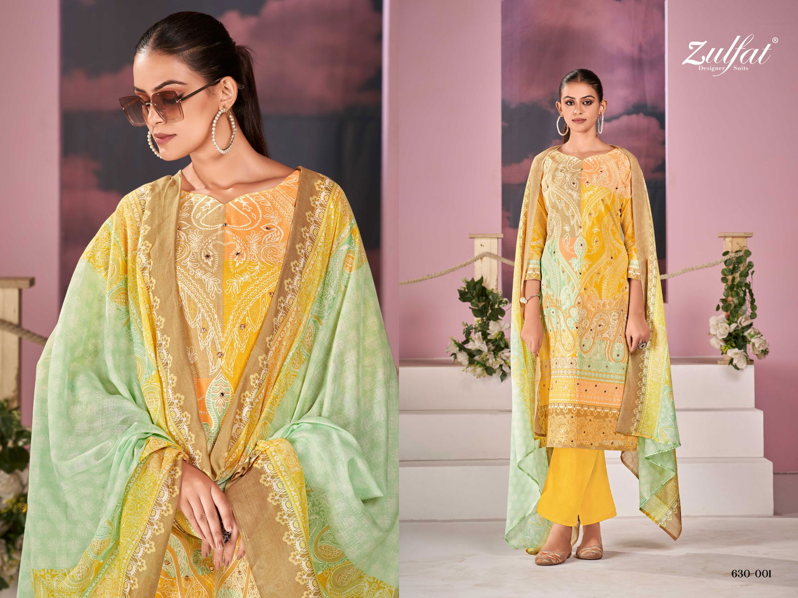 Summer Breeze Zulfat Cotton Printed Designer Dress Material Wholesale Online