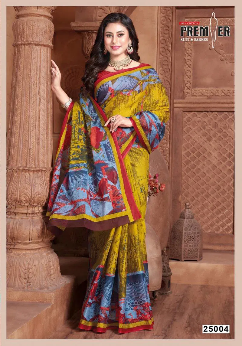Premier Suncity Vol 25 Printed Cotton Fancy Saree Wholesale Clothing Distributors In India