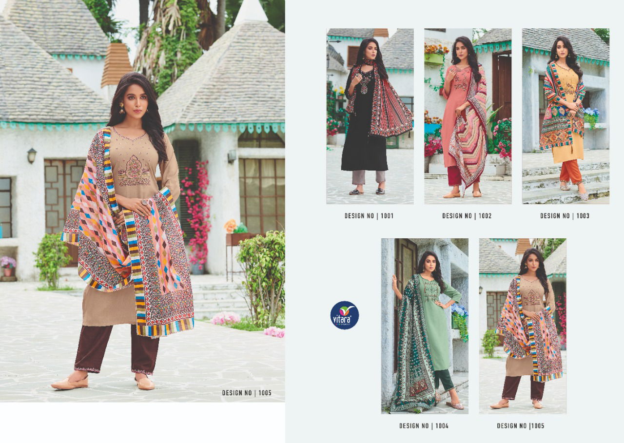 Vitara Star Link Fancy Festive Wear Rayon Ready Made Collection