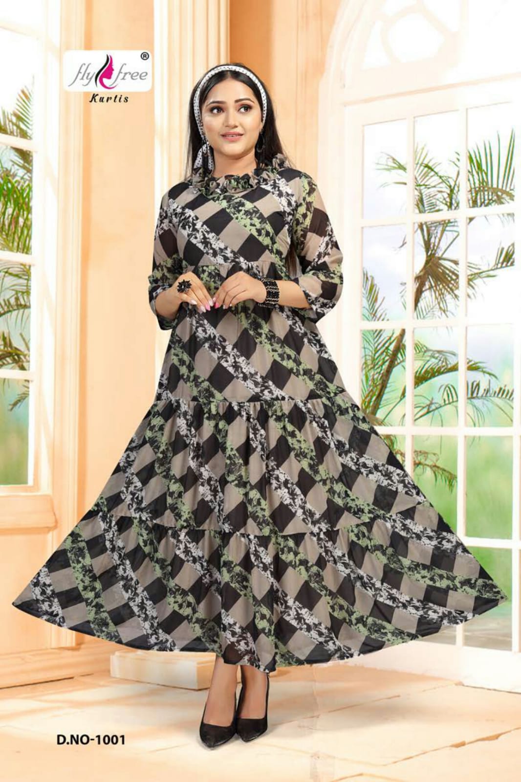 Fly free Sanam 3 Fancy Ethnic Wear Anarkali Long Printed Kurti Collection