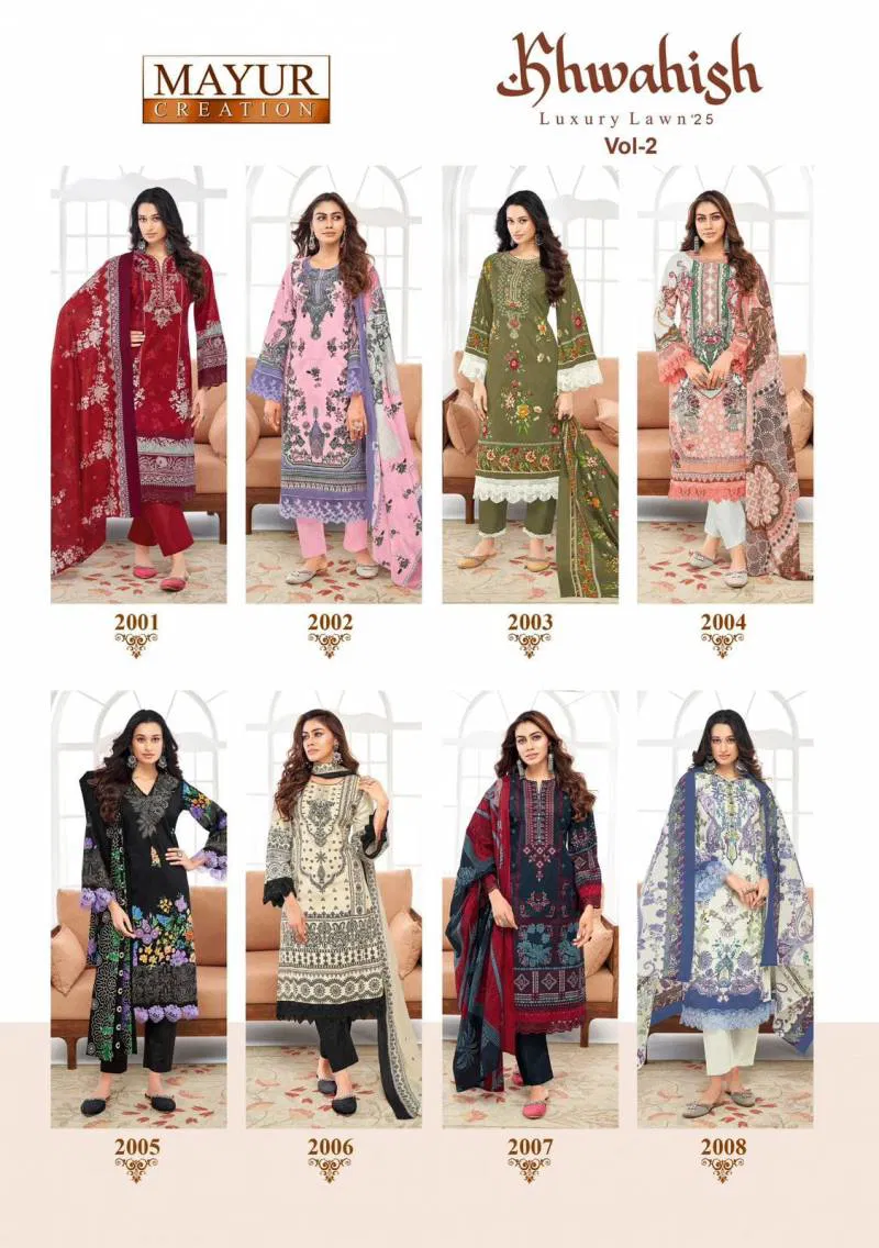 Khwahish Vol 2 By Mayur Lawn Cotton Dress Material
Wholesalers In Delhi