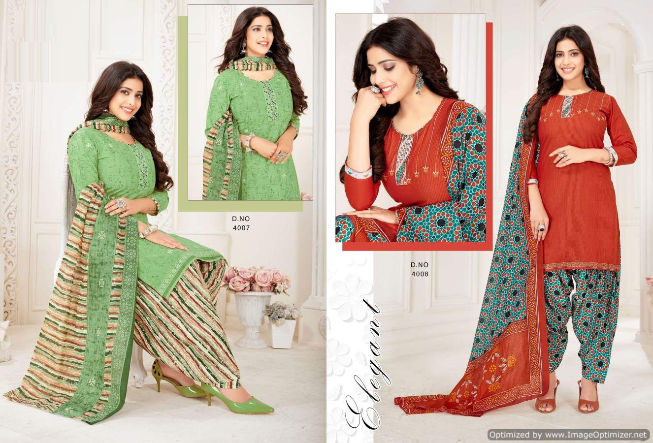 Festival 4 Regular Wear Ready Made Cotton Printed Latest Dress Collection