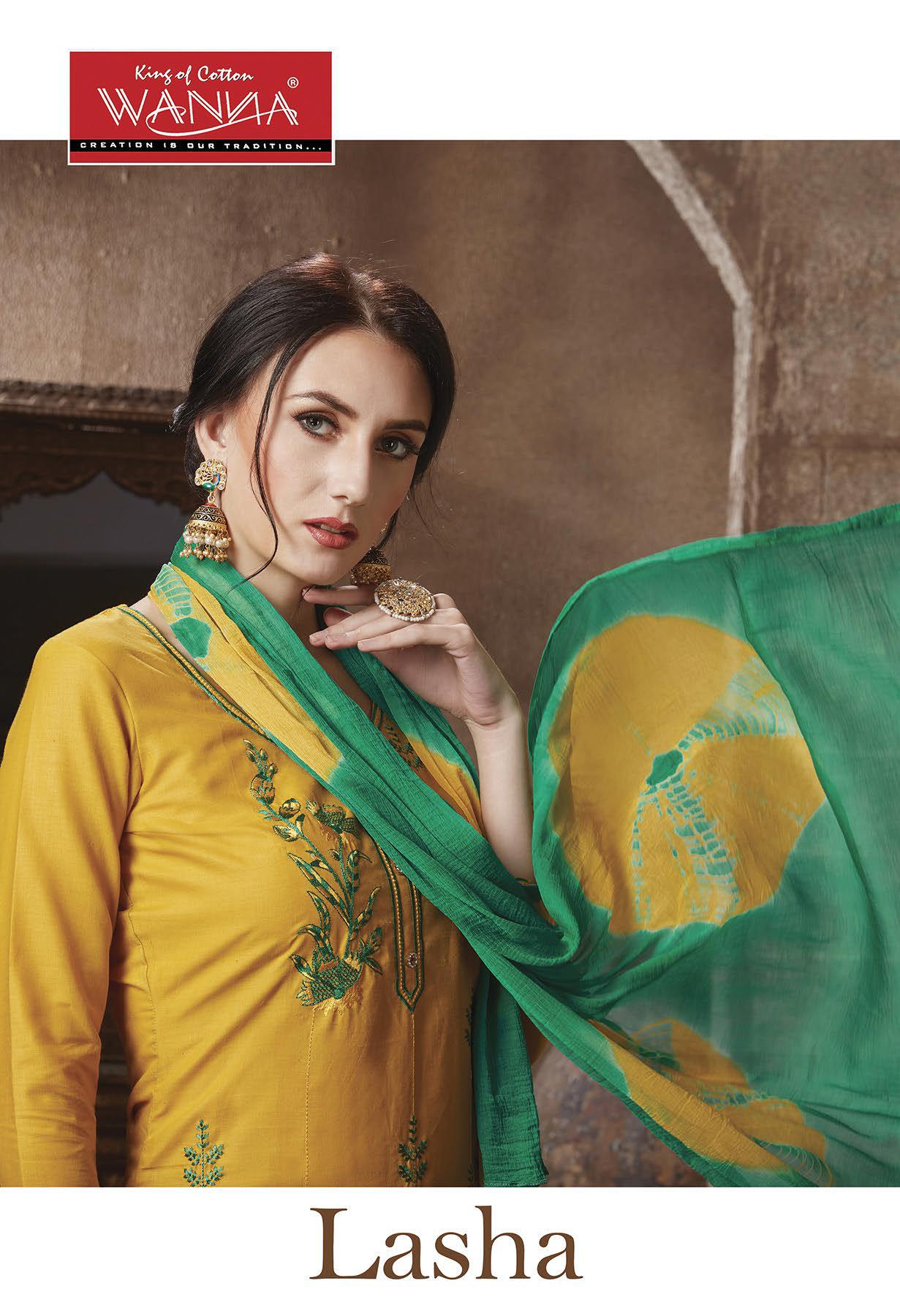 Wanna Lasha Festive Wear Semi Lawn Designer Dress Material Collection