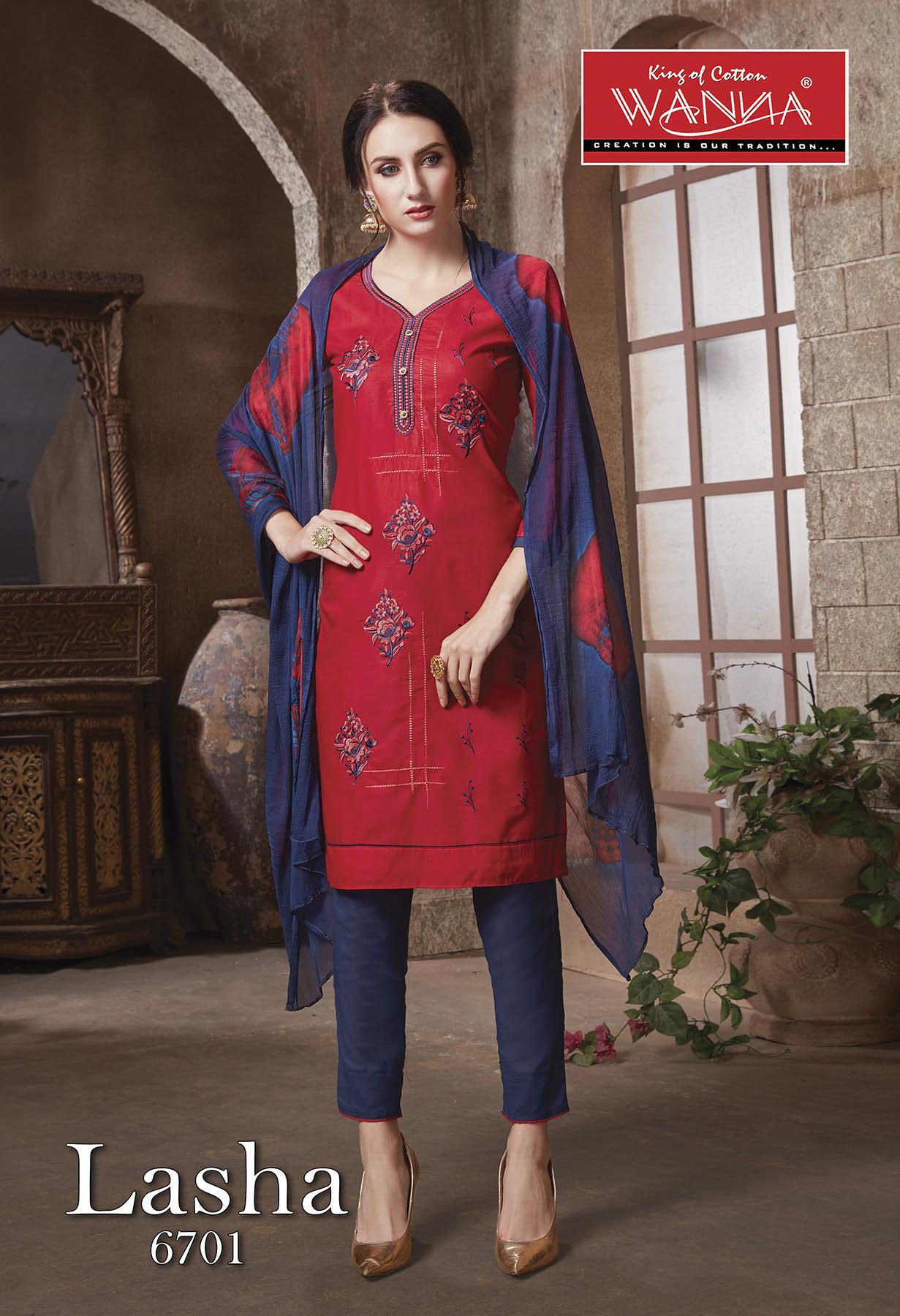 Wanna Lasha Festive Wear Semi Lawn Designer Dress Material Collection