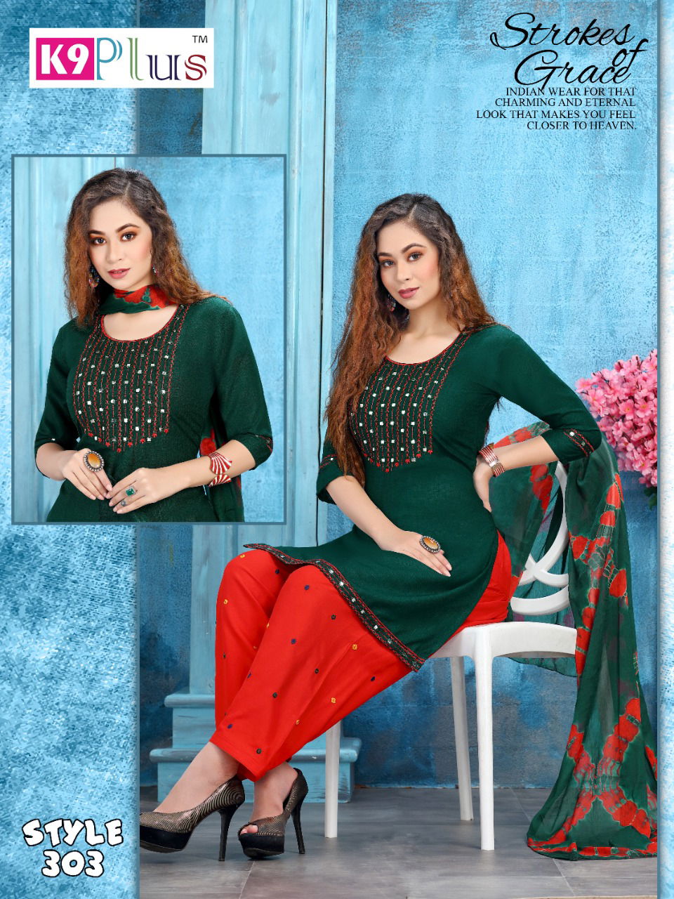 K9 Plus Glamour Fancy Ethnic Daily Wear Rayon Ready Made Collection