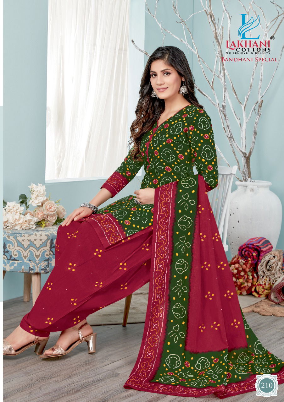 Lakhani Bandhani Special 2 Regular Wear Cotton Printed Ready Made Dress