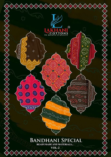 Lakhani Bandhani Special 2 Regular Wear Cotton Printed Ready Made Dress