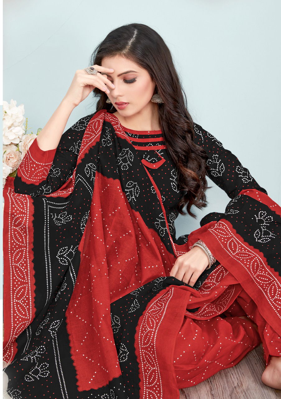 Lakhani Bandhani Special 2 Regular Wear Cotton Printed Ready Made Dress