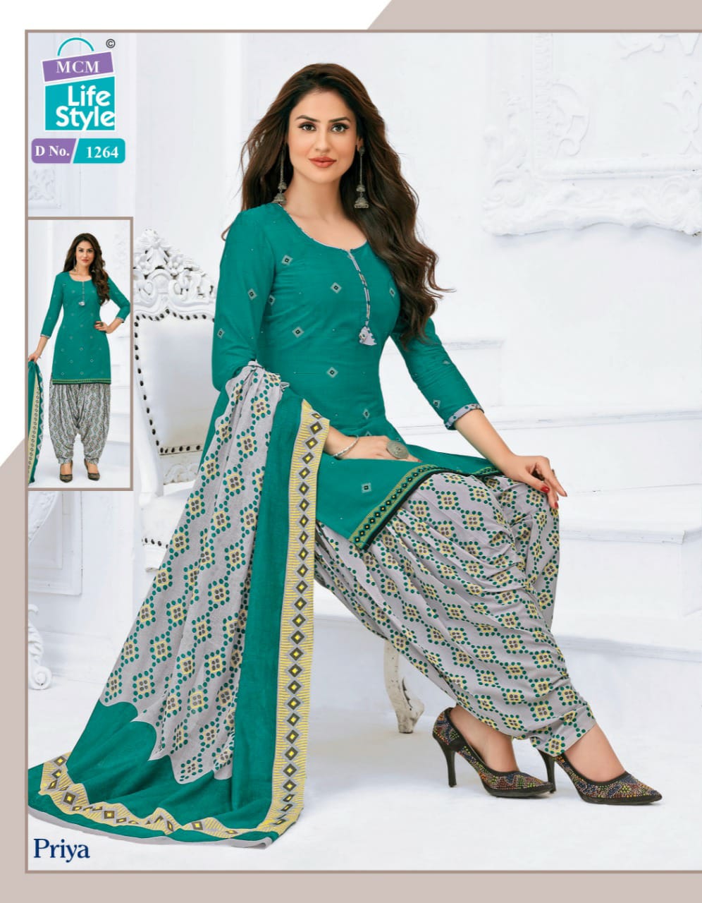 Mcm Priya 12 Patiyala Ready Made Regular Wear Designer Printed Dress Collection