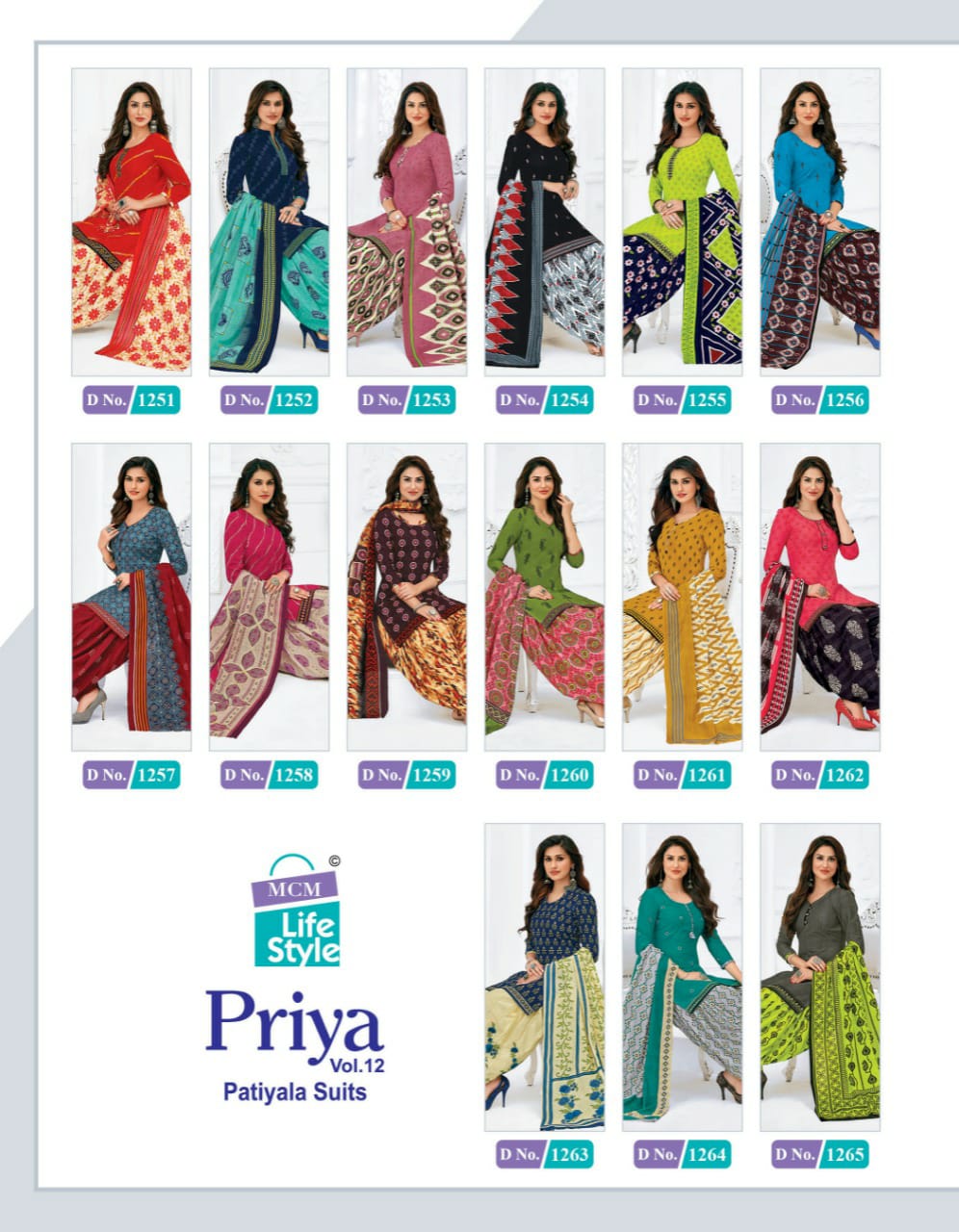 Mcm Priya 12 Patiyala Ready Made Regular Wear Designer Printed Dress Collection