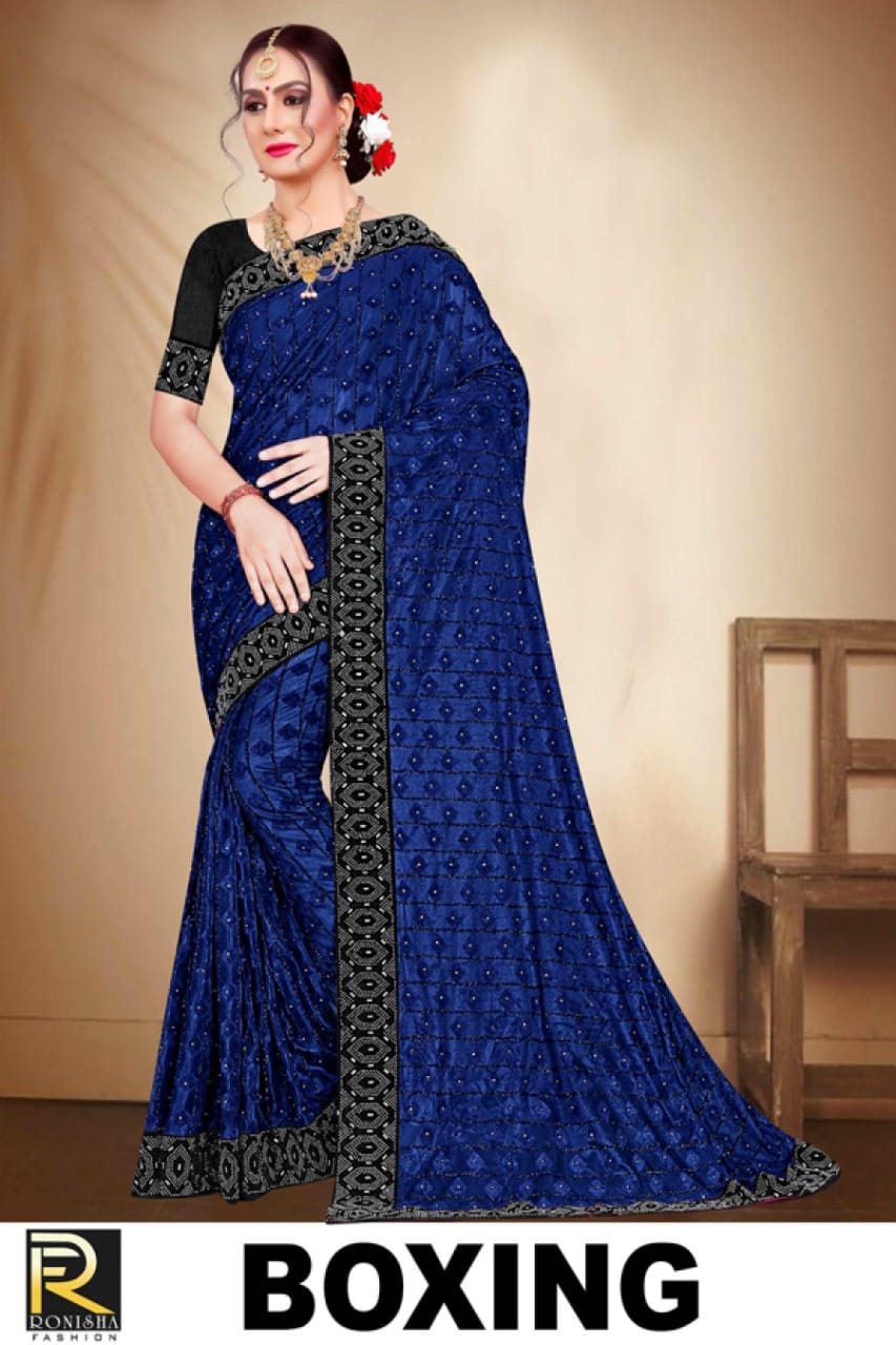 Ronisha Boxing Festive Wear Brasso Fancy Designer Saree Collection