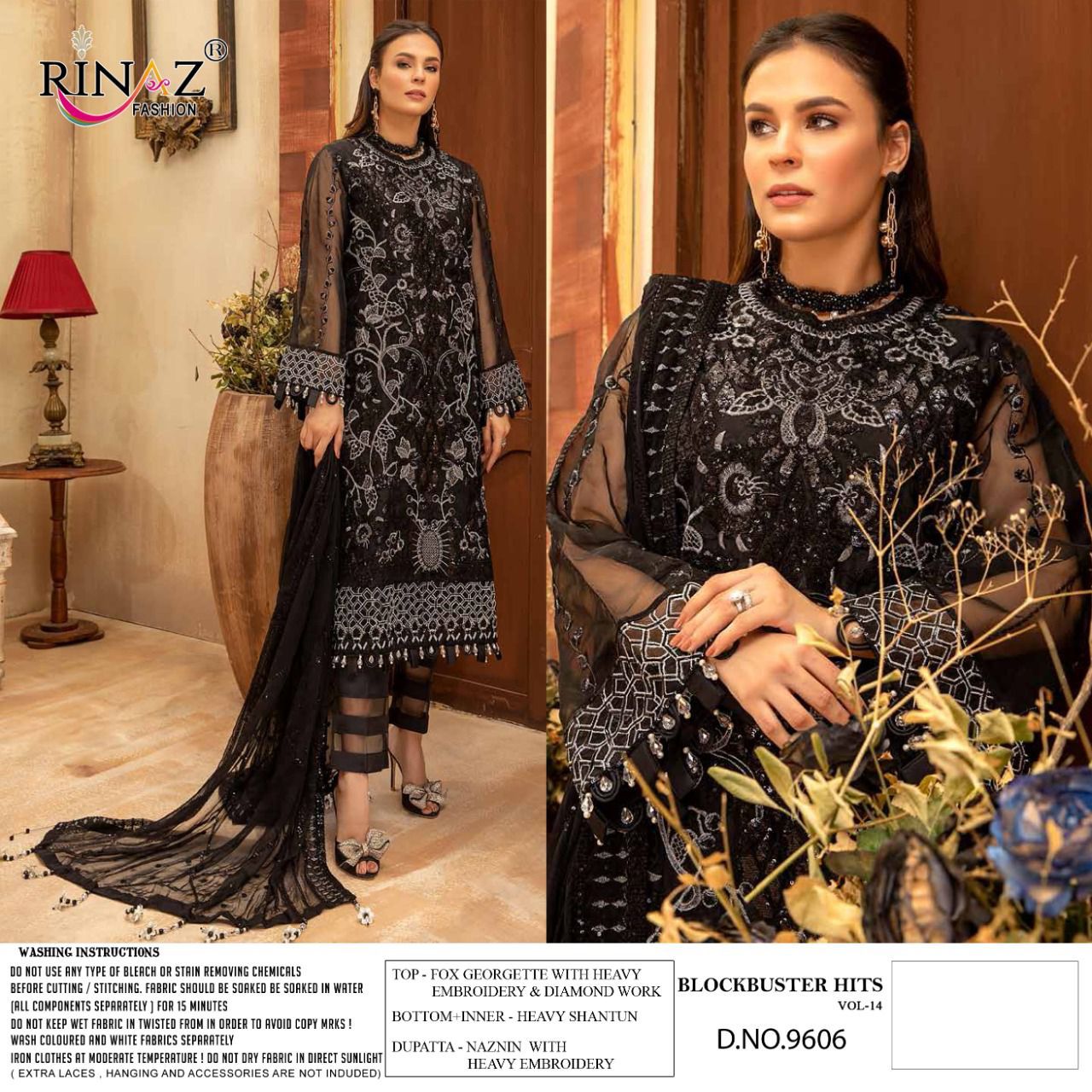 Rinaz Block Buster 14 Georgette Festive Wear Heavy Pakistani Salwar Kameez Collection