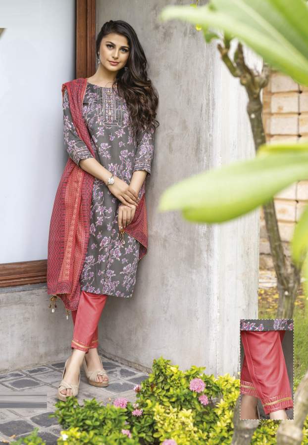 Benbaa Blush Cotton Jam Printed Ethnic Wear Designer Ready Made collection