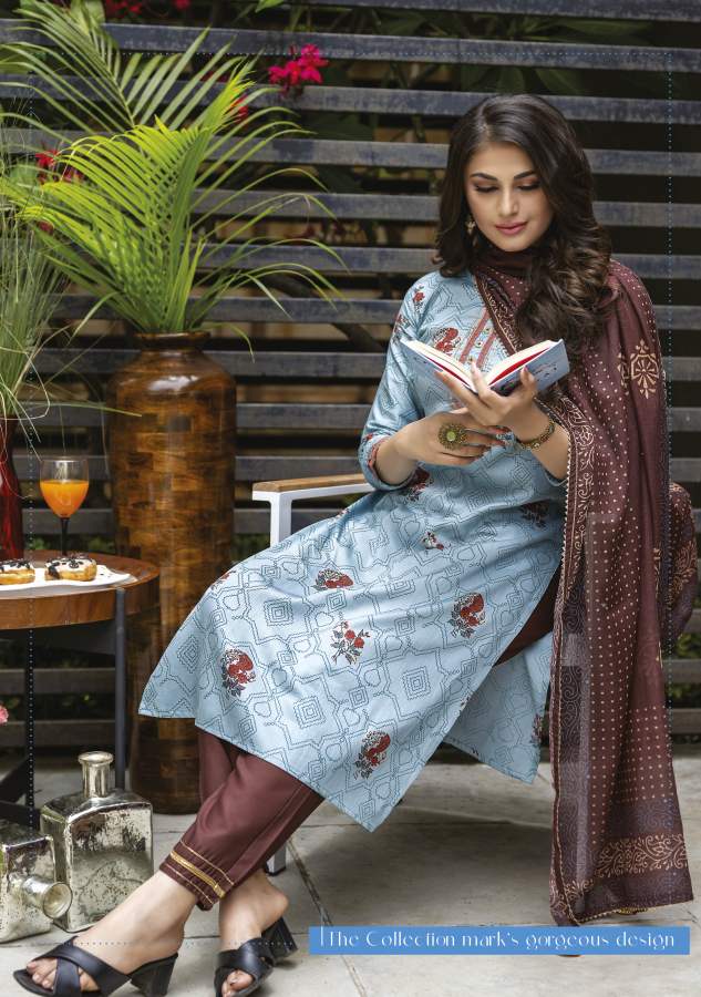 Benbaa Blush Cotton Jam Printed Ethnic Wear Designer Ready Made collection