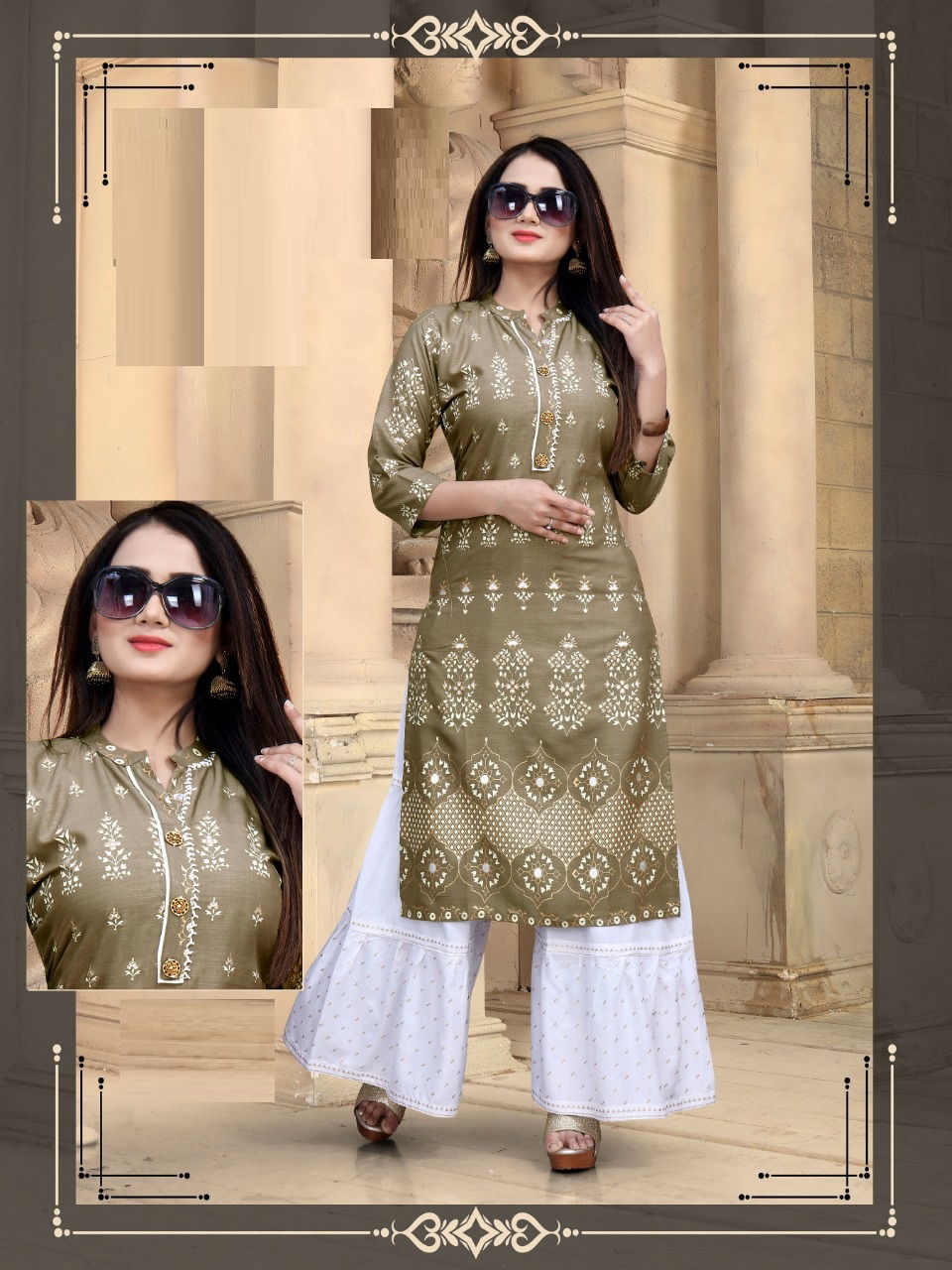 Aagya Dairy Milk Sharara House 4 Ethnic Werar Rayon Kurti With Bottom Collection