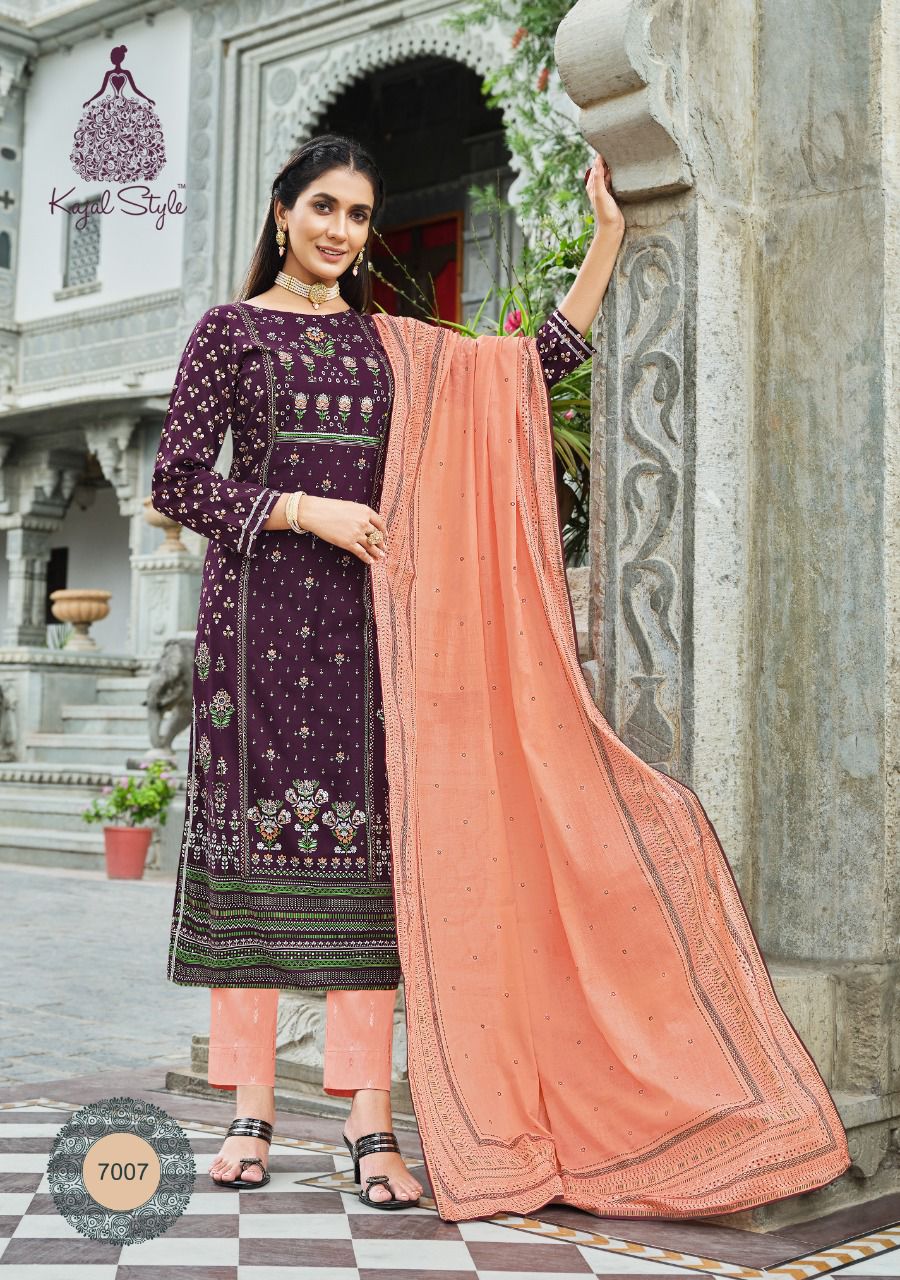 Gulzar 7 Festive Wear Heavy Rayon Print With Embroidery Ready Made Collection